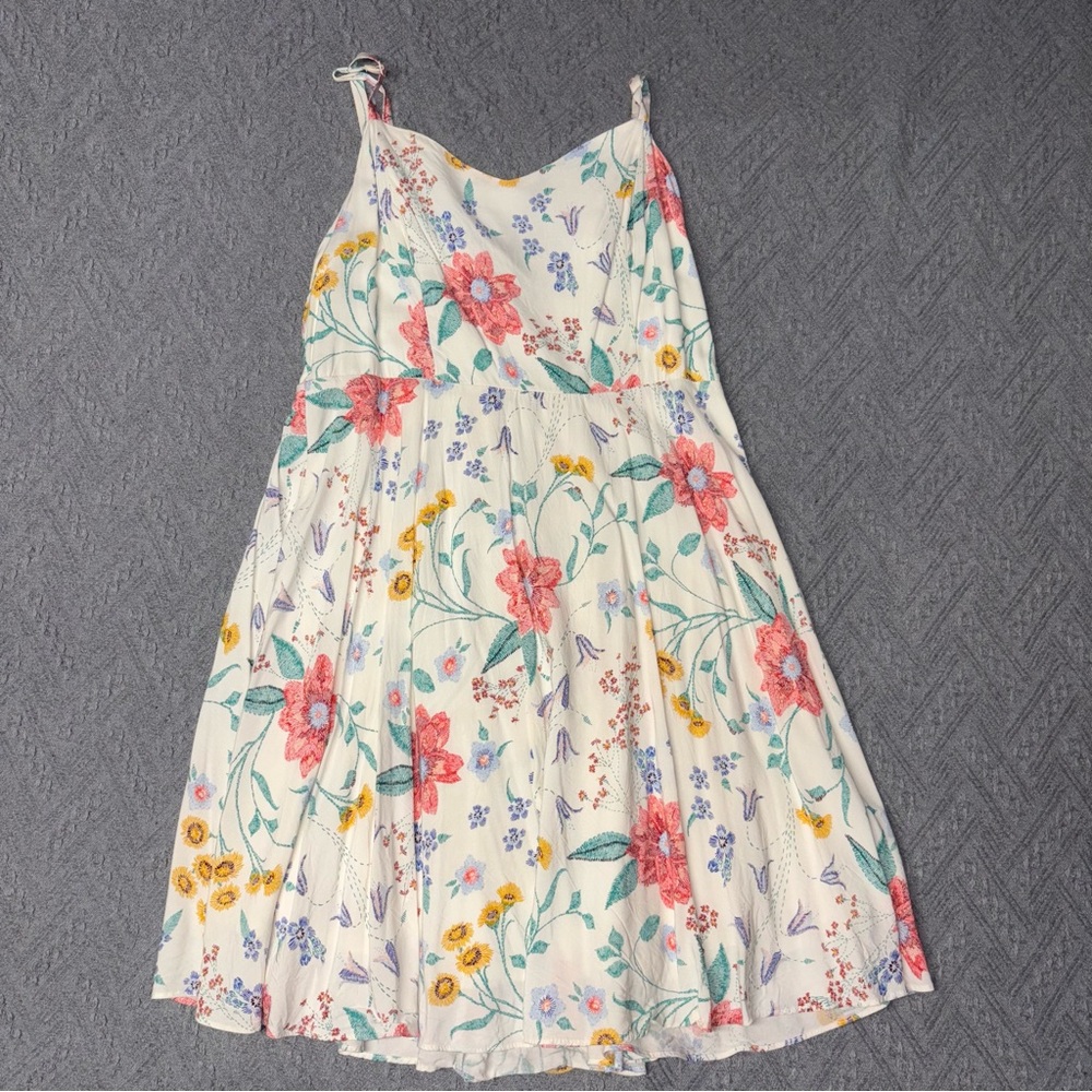 Old Navy Floral Dress in White and Multicolor